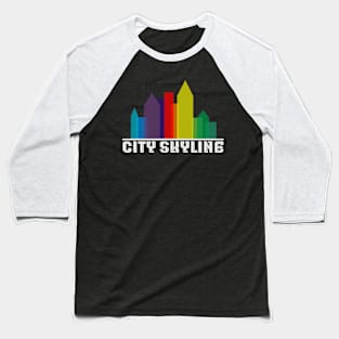 City Skyline Baseball T-Shirt